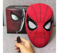 TRQZNLEP-Super Hero Mask Remote Control Movable Mechanical Eye, Realistic Spider Superhero Full Mask Movable Lens Cosplay, Wearable Movie Props, Coolest and Best Gift for Men and Children