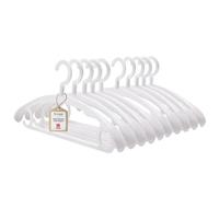 Trrcylp 10 Pack Heavy Duty Plastic Hangers 25 lb Capacity Swivel Hook Clothes Hanger Wide Shoulder Non Slip Thick Coat Hanger White