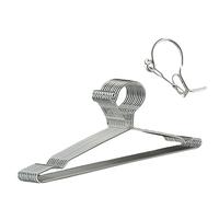 Trrcylp Wire Coat Hangers 10 Pack 25lbs Capacity 4mm Stainless Steel Slim Thin Heavy Duty Windproof Lock Hook Metal Space Saving Clothes Hangers for Caravan RV Hotel16.5 Inch Silver