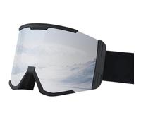 TRRDB 2025 Men's and Women's Double-layer Anti-fog Ski Goggles Snow Goggles Mountaineering Windproof Goggles,Black Silver,185 * 100mm