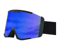TRRDB 2025 Men's and Women's Double-layer Anti-fog Ski Goggles Snow Goggles Mountaineering Windproof Goggles,Black Blue,185 * 100mm