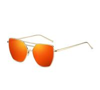 TRRDB Fashionable Sunglasses for Men and Women, Flat Lenses, Rose Gold, Mirrored, Red/Excursion, Plain (Getaway Solids), 145*145*50mm