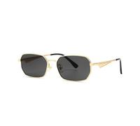 TRRDB Retro irregular cut corner square frame nylon sunglasses for men and women metal photochromic sunglasses, C3, 147*143*38mm