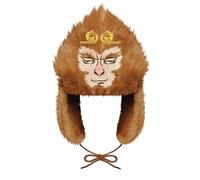 TRRDB Winter Hat Outdoor Plush Cartoon Embroidered Warm Windproof Cold Resistant, Monkey King, 8
