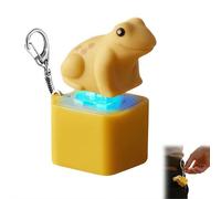 Trredrins Frog Croaking Fidget Key Chain,Frog Croaking Fidget Toy,Rechargeable Frogs Shaped Keyboard Clicker Key Chain with Sound,Portable Adult Animals Fidgets Single K-ey