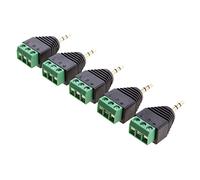 TRRS 3 Pole 3.5 mm Male to 3 Pin Female Balun Adapter for Microphone Earphone