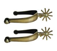 Trrymbbe 1 Pair Spurs for Cowboy Boots, Vintage Zinc Alloy Horse Cowboy Boot Spurs with Rotatable Gear 4 Inch Boot for Men Equestrian Lovers