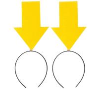 Trrymbbe 2Pcs Arrow Headband Funny Headbands with Yellow Arrow Hair Hoop Funny Party Headband for Girls Dress Hair Accessories for Party, Stage Performance, Halloween
