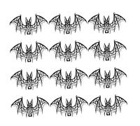 Trrymbbe Black Lace Bat Embroidered Patch Sew on Iron on Patch for Backpacks Dresses Jackets Halloween Costume Decoration Accessories, Pack of 12, 5.91 x 3.15 inchesbat embroidered