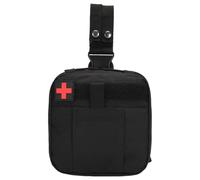 Trrymbbe Drop Leg Bag Zipper Drop Leg Pouch Portable Medical Pouch with Adjustable Strap Multi-Purpose First Aid Waist Pack Thigh Bag for Outdoor Camping Hiking, Black