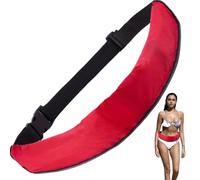 Trrymbbe Inflatable Life Belt, Portable Unisex Belt Pack Automatic Inflatable Life Jacket with Reflective Strip for Kayaking Boat, No Gas Cylinder, RedLife Jackets For Adults