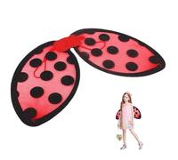 Trrymbbe Ladybug Wing Foldable Lady Bug Costume Red Lady Bug Wing with Elastic Strap for Performance Prop Cosplay Party Costume
