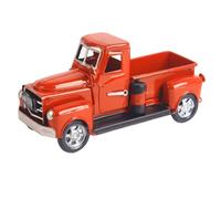 Trrymbbe Old Truck Decor, Iron Red Toy Pickup Truck, Vintage Car Decor for Home Desk Cabinet Bookshelf Toy Pickup