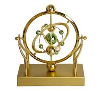 Trrymbbe Perpetual Motion Desk Toy, Golden Cosmic Celestial Perpetual Motion Machine, Battery Operated Plastic Physics Toys for Office Desk