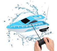 Trrymbbe RC Boat Mini Electronic Funny Waterproof Racing Boats Toy with Remote Control Children Toys(No Battery) Blue