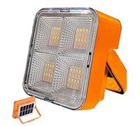 Trrymbbe Rechargeable Work Light 50W 5 Level Dimming Solar Portable Flood Light Waterproof with Stand 180° Rotatable & USB Rechargeable for Camping Outdoor Camping Lights Solar Powered