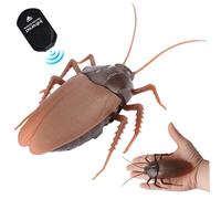 Trrymbbe Remote Control Cockroach Artificial & Realistic Light Up RC Cockroach Toy Battery Powered Fake Roaches Multi-Purpose Fake for Prank, Party & More Remote Control