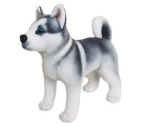Trrymbbe Siberian Husky Stuffed Animal, Realistic Puppy Plush with Short Leg & Tail, Expessive Dog Plush with Ears, Non-shedding Cotton Stuffed Dog Animal for Home, Office, Party, Standing