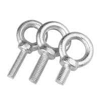TRRYUIP Eye Hooks Galvanized Eye Bolt M6 M8 M10 M12 M14 M16 M18 M20 Ring Loop Hole Marine Lifting Screws for Cable Rope Eyebolt(M12x25mm,5pcs)
