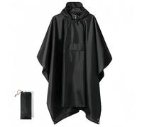 TRRYUIP Poncho Three In One Poncho Raincoat,multi Functional For Outdoor Cycling And Hiking(Black)