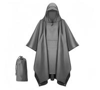 TRRYUIP Poncho Three In One Poncho Raincoat,multi Functional For Outdoor Cycling And Hiking(Gray)