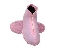 TRRYUIP Waterproof Shoe Covers 2 Pairs Waterproof Silicone Shoe Covers Reusable Foldable Not-Slip Rain Galoshes With Zipper(Color: 7,M)