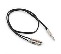 TRS 6.35mm Jack to RCA Phono Pro Cable 1m