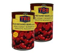 TRS Boiled Red Kidney Beans - 400g, in Salted Water, Ready-to-Eat Beans, Ideal for Soups, Salads, and Mexican Cuisine, No Artificial Preservatives or Additives, Product from India (Pack of 2)