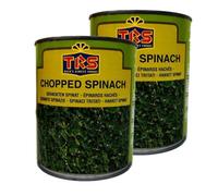TRS Canned Chopped Spinach - 795g, Ready-to-Use Spinach, Authentic Flavor and Texture, Ideal for Smoothies, Soups, and Cooking, Product from India (Pack of 2)