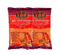TRS Lentils Red Split | 500G | Masoor Dal |Red Masoor Dal Split | The Perfect Pantry Staple | Malka Masoor | Red Split Lentils (Masoor Dal) | GMO-Free | Protein and Fiber | Indian Origin (Pack of 2)