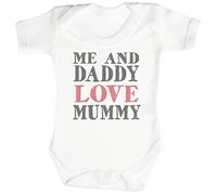 TRS - Me and Daddy Love Mummy Baby Bodysuit/Babygrow 6-12M White