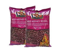TRS Red Kidney Beans | 1KG | Vegan | GMO Free | Dark Red | High Fibre | High Protein | Indian Origin (pack of 2)