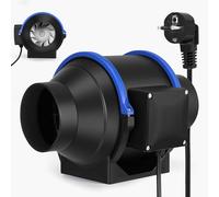 Trsaow 100mm Quiet Smoke Duct Adjustable Inline Channel Fan for Engraving Machines in Bathroom Office Office (4 Gears)