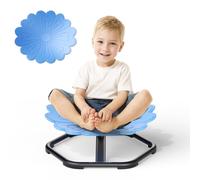 Trsaow 360° carousel spin sensory chair sensory spinning chair sit & spin autism kids swivel chair training body coordination,wobble sunflower toy chair for kids metal base non-slip chair