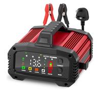 Trsaow 8-Stage Smart Battery Charger, 5A-25A 12V/24V Maintainer with Repair Mode, Temperature Control for Car, Motorcycle, AGM, LiFePO4, Marine & Lawn Mower Batteries