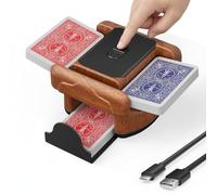 Trsaow Automatic Card Shuffler, Rechargeable, 2 Shuffle Modes, Compatible with Poker, Bridge, UNO & Phase 10 Cards, Portable Electric Card Shuffler for Game Nights