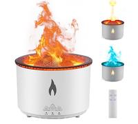Trsaow Essential Oil Diffuser Volcano Diffuser, Jellyfish Mist Volcano Humidifier for Bedroom, Pulsating/Continuous Modes, Dual Night Light Color, 360ml (Red & Blue)
