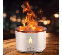 Trsaow Flame Diffuser, Jellyfish and Flame Misting Mode Volcano Humidifier, 360ml Essential Oil Diffuser with Night Light for Home, Yoga, Office, SPA