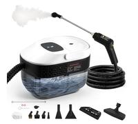 Trsaow Handheld Steam Cleaner 2500 W, 1.6L Tank 6 Brush Heads, 3 Bar Portable Steam Cleaner with 3 Adjustable Speeds Steam cleaners for the home multi purpose, for windows, range hoods, fabrics