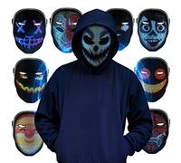 Trsaow LED Mask Halloween Mask with App Control Including 70 images, 45 animations Induction Switch DIY Patterns Rhythm Mask for Parties Carnival Gift Halloween costume Masks Masquerade masks