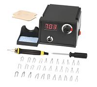 Trsaow Wood Pyrography Kit, 60W Pyrography Machine with 33 Soldering Iron Tips LCD Display Temperature Adjustable 35-700°C, Suitable for Wood, Leather and Pumpkins