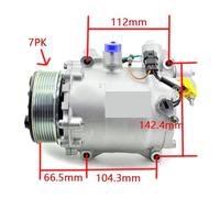 TRSE09 AC Air Conditioner Compressor Compatible For Honda CR-V CRV 2007-2016 38900R5AA02 38810RZYA01 38810RX0A01 38810RWCA03 97580 4921U1