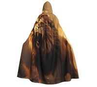 TRSGKSQP Angry Roaring Lion Adults Hooded Cloak Halloween Cloak Long Hood Robe Cape Cosplay Costume