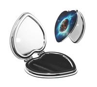 TRSGKSQP Compact Mirror Blue Earth In The Space Pocket Travel Makeup Mirrors Double Sided 1x/2x Magnifying Foldable Mini Cosmetic Mirrors Portable Handheld Beauty Mirror for Women Girls Gift