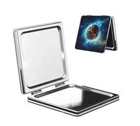 TRSGKSQP Compact Mirror Blue Earth In The Space Pocket Travel Makeup Mirrors Double Sided 1x/2x Magnifying Foldable Mini Cosmetic Mirrors Portable Handheld Beauty Mirror for Women Girls Gift