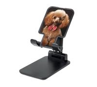 TRSGKSQP Foldable Phone Stand for Desk Angle Height Adjustable Cell Phone Holder Portable Cellphone Cradle Poodle Desktop Dock Tablet Stand Compatible with All Mobile Phones