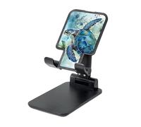 TRSGKSQP Foldable Phone Stand for Desk Angle Height Adjustable Cell Phone Holder Portable Cellphone Cradle Sea Turtle-Blue Desktop Dock Tablet Stand Compatible with All Mobile Phones