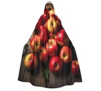 TRSGKSQP Fresh Ripe Apples Adults Hooded Cloak Halloween Cloak Long Hood Robe Cape Cosplay Costume