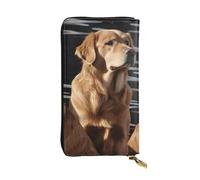 TRSGKSQP Golden Retrievers Women's Wallets Ladies Credit Card Holder Slim Thin Leather Clutch Cell Phone Handbag for Women