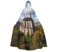 TRSGKSQP Historical monuments of Armenia Adults Hooded Cloak Halloween Cloak Long Hood Robe Cape Cosplay Costume